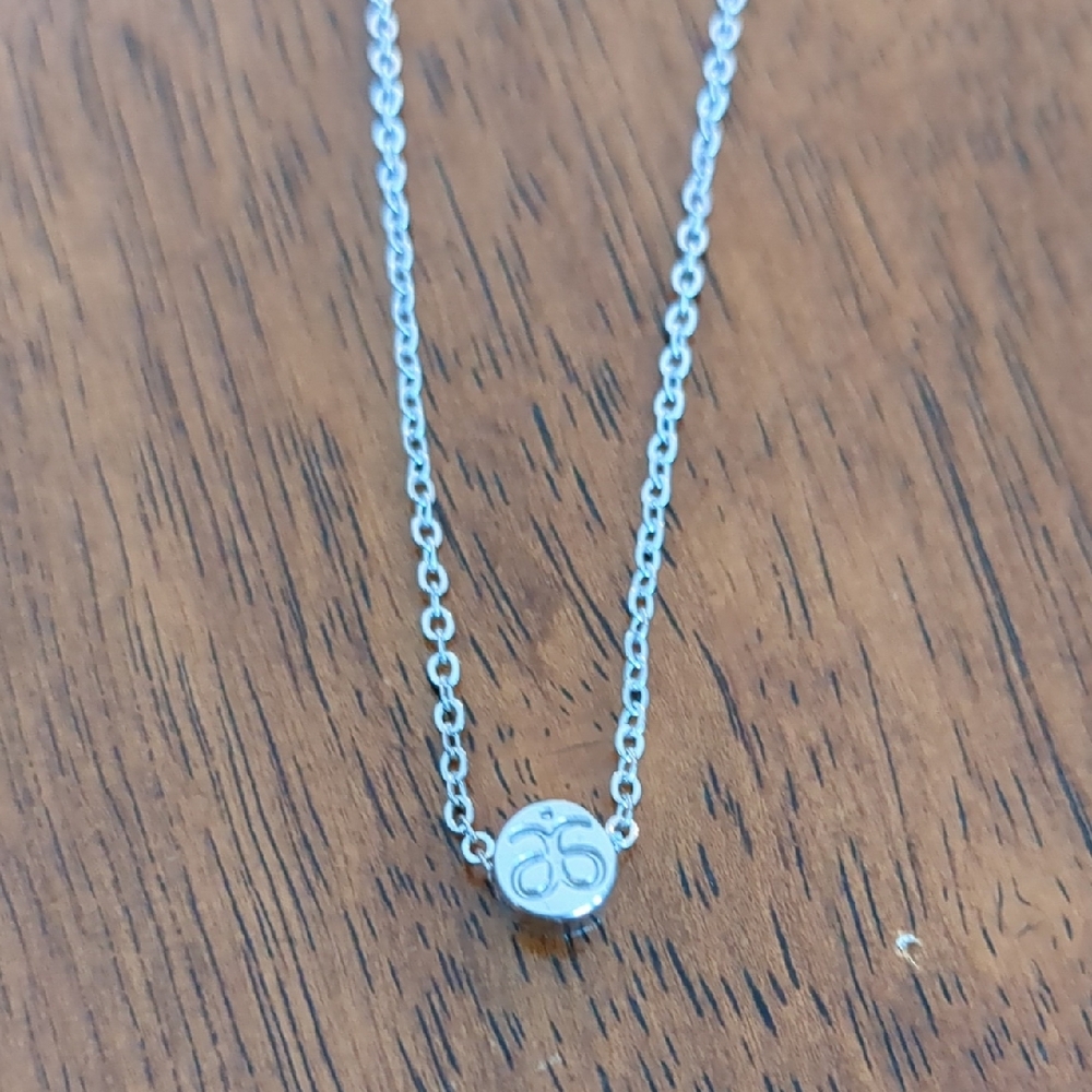 Arbonne Silver Logo Necklace